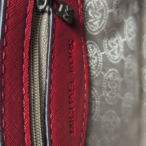 Michael Kors Hamilton Saffiano Leather Large Messenger Bag Azalea Orange - Picture 10 of 16